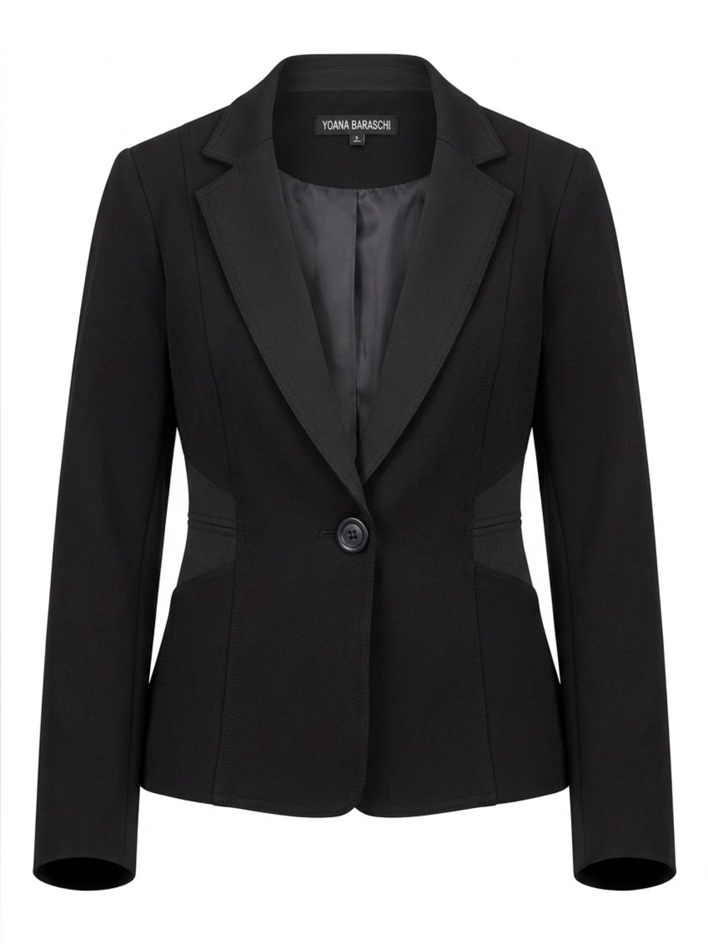 Yoana Baraschi Black Single-Button Tailored Blazer